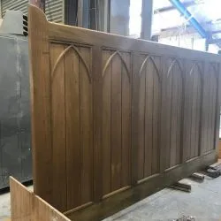 090 - Boarded style gates within segments complete with a gothic arch