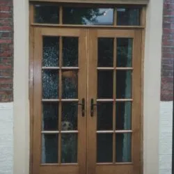 263 - Feature French Door with a light oak spray finish