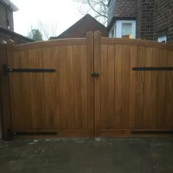 Boarded arched gates