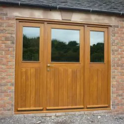 232 - Set of doors at a shooting ground manufactured in Idigbo