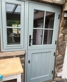 Stable door with side light Stable door with side light.