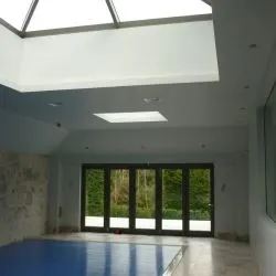 133 - Bifolding door set and lantern light spray finished in a charcoal colour