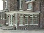 188 - Up close of Georgian style windows with upper casements opening